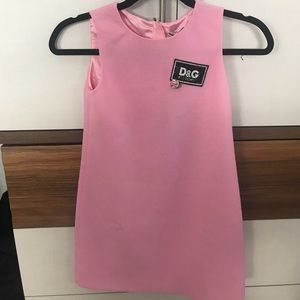 D&G Sleeveless Crepe Dress w/ Sequin Logo